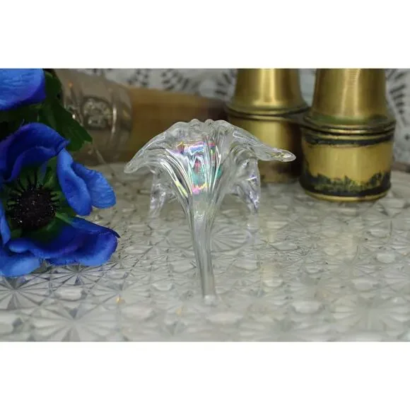 Lansam-Billing Iridescent Blown Glass Lily Bud Vase - Picture 4 of 5